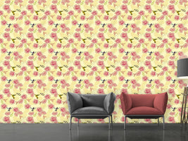 patterned-wallpaper-hummingbirds-taste-hibiscus