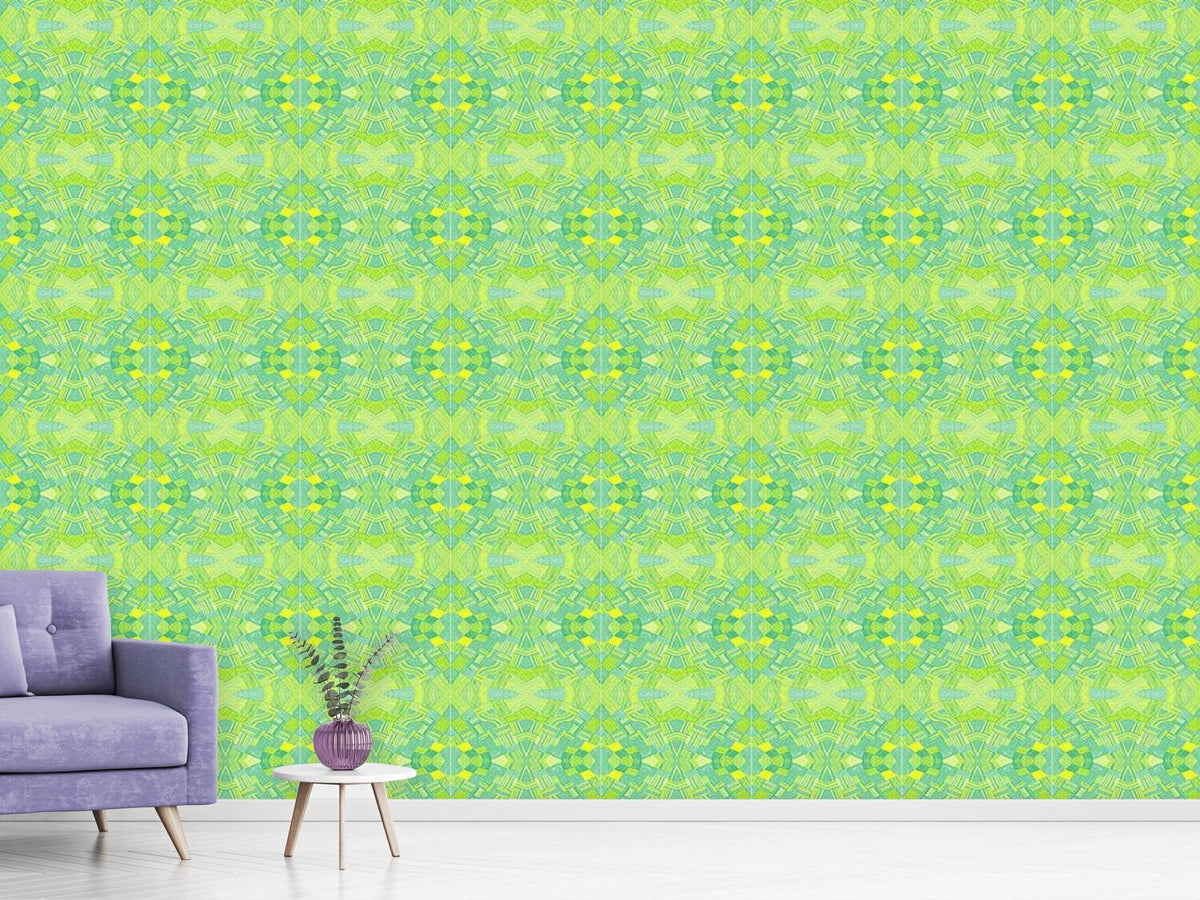 patterned-wallpaper-filigree-network-lemon