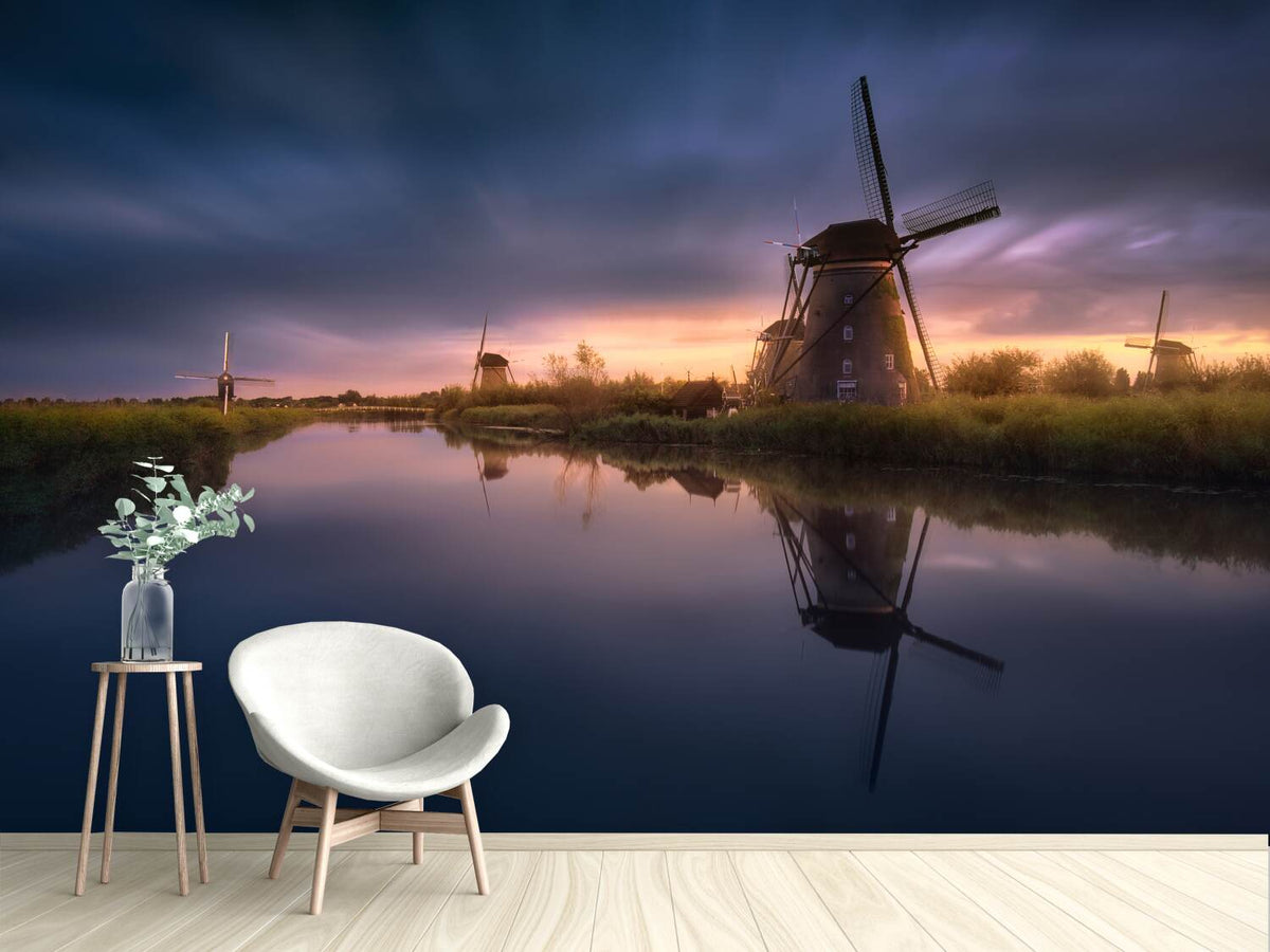 photo-wallpaper-kinderdijk-windmills